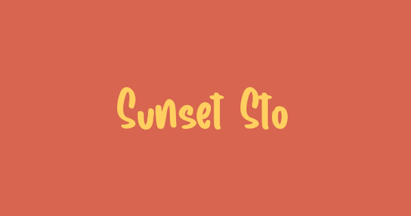 Sunset Story font thumb